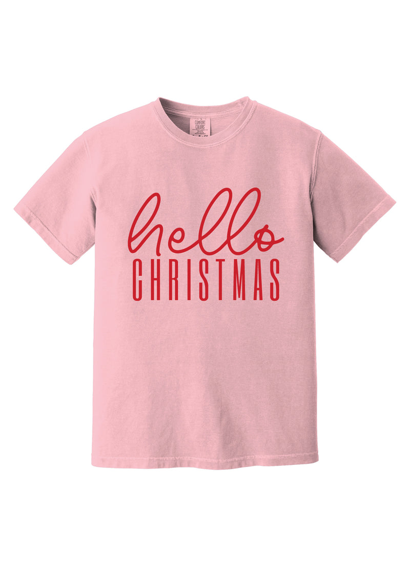 Hello Christmas Comfort Color Tee