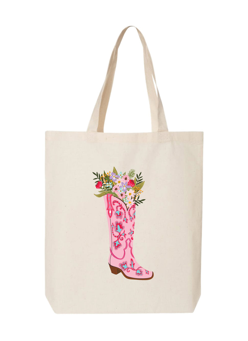 Pink Sothern Boot Tote Bag