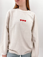 Heart Corded Crewneck