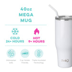 Shimmer Diamond White Mega Mug (40oz)