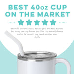 Shimmer Diamond White Mega Mug (40oz)