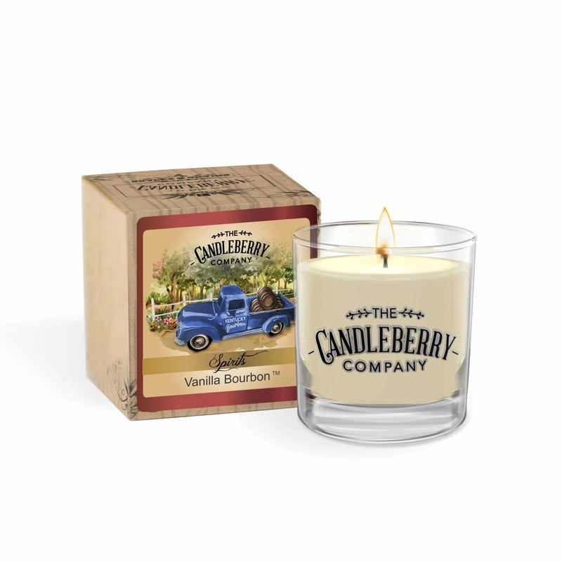 SPIRITS- Vanilla Bourbon, Rocks Glass Candle