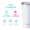 Shimmer Diamond White Tumbler (32oz)