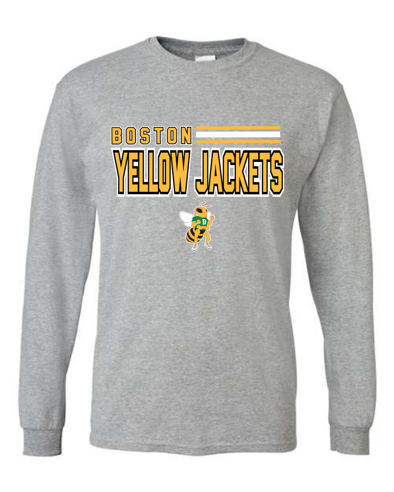 Boston Grey Long Sleeve Tee