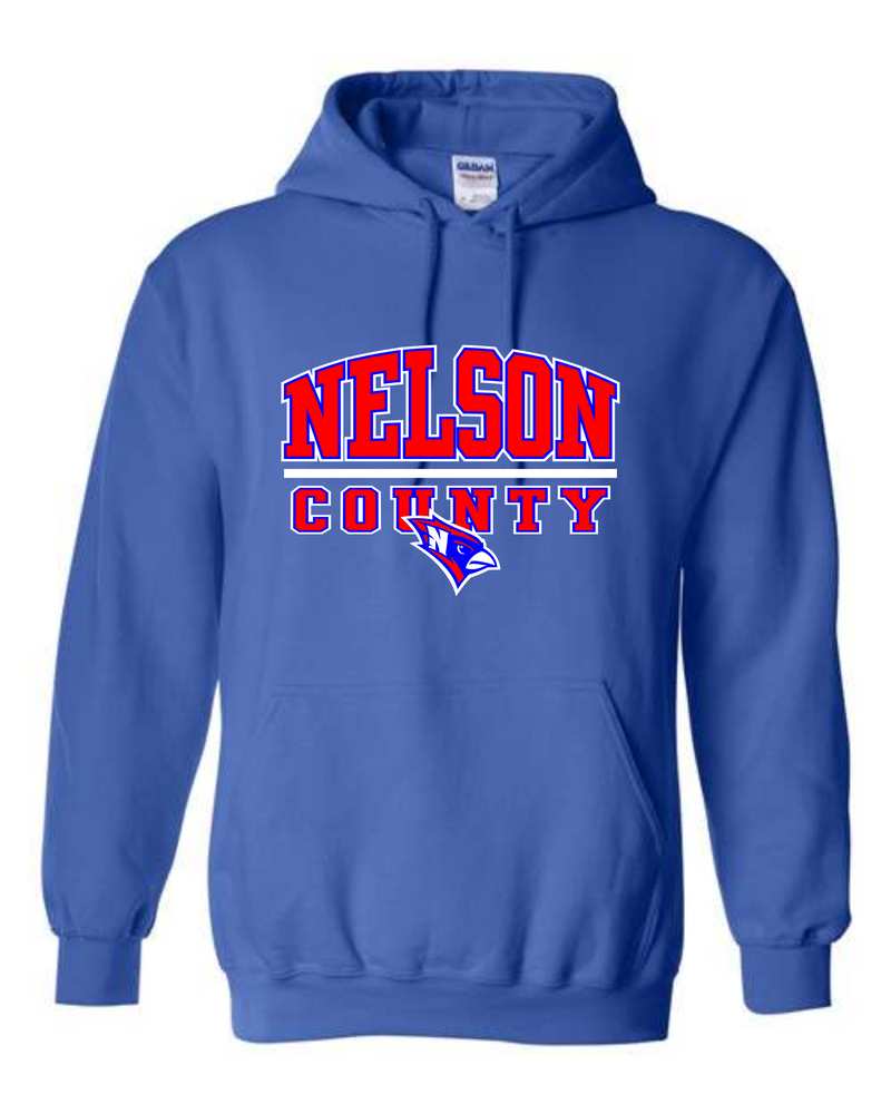 Nelson County Blue Hooded Sweatshirt
