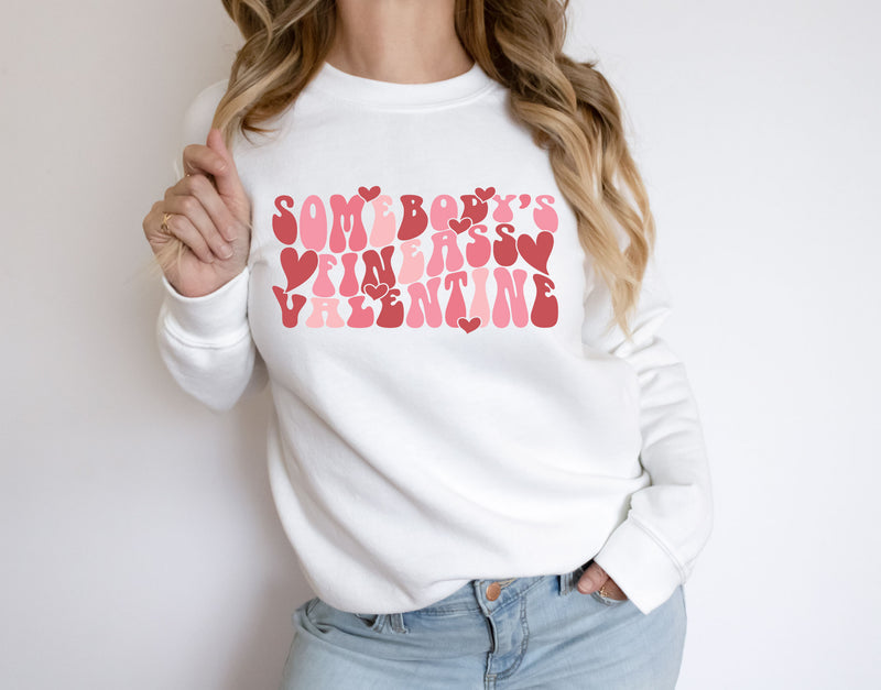 Somebody's Fine Ass Valentine Graphic Sweatshirt