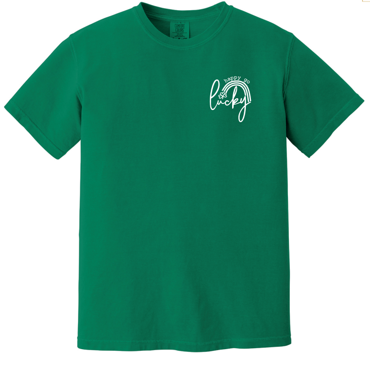 Happy Go Lucky Comfort Color Tee